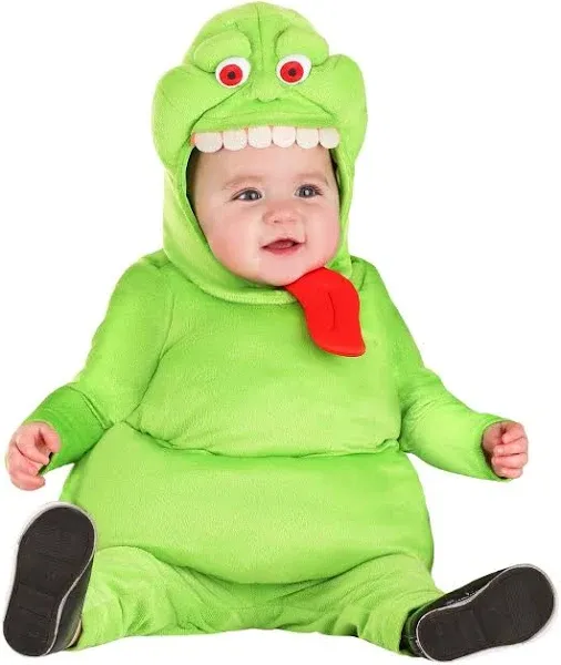 Ghostbusters Infant Slimer Costume Unisex, Slimey Ghost Halloween Costume, Baby Ghost One-Piece for Boys & Girls