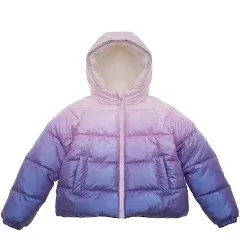 Rokka&amp;Rolla Girls&#039; Faux Shearling Lined Heavy Coat Puffer Jacket-Magenta Pink,