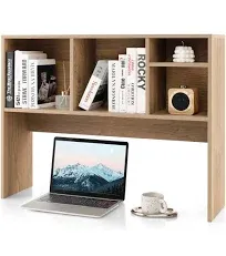 4 Cube Modern Computer Desktop Bookcase Home Office Open Back Bottom Compartment