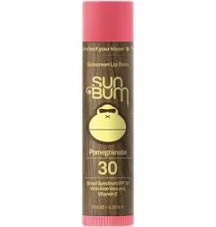 Sun Bum SPF 30 Sunscreen Lip Balm | Vegan and Cruelty Free Broad Spectrum UVA/UVB Lip Care with Aloe and Vitamin E for Moisturized Lips | Pomegranate Flavor |.15 oz