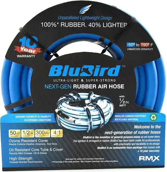 BluBird Air Hose 1/2" x 50'