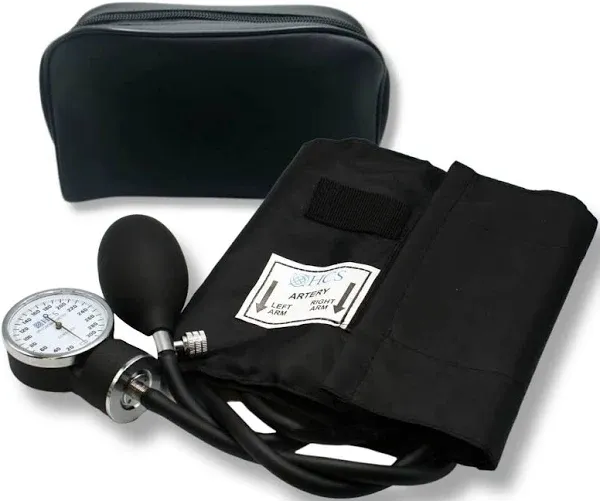 HCS Blood Pressure Cuff, Manual - Adult Aneroid Sphygmomanometer - Medical, Home, Elderly Care - BP Cuff Manual - Blood Pressure Cuff Arm Monitor w/Carrying Case