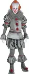 Party City Tattered Pennywise Halloween Costume for Adults, IT Chapter Two, Standard, with Jumpsuit, Mask and Collar Multicolor