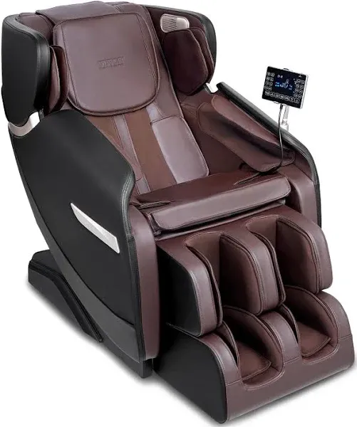 VEVOR Massage Chair with Flexible SL-Track, Full Body Zero Gravity Recliner, 10-18 Auto Modes, 4D Shiatsu, Heating, Bluetooth Speaker, Airbag, Foot Roller, and Touch Screen, Black