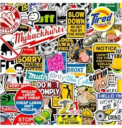 Vividea 160 Pcs Funny Hard Hat Stickers