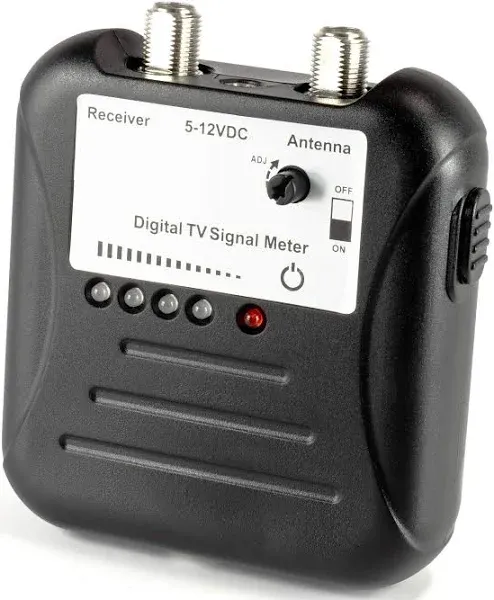 Signal Strength Meter with Adjustable Signal Strength - Digital TV OTA Antenn...