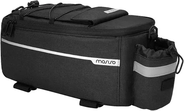 MOSISO Bike Rack Bag, Waterproof Bike Trunk Cooler Bag Insulated Bicycle Rear Seat Bag Cycling Bike Backseat Storage Cargo Luggage Saddle Shoulder Bag