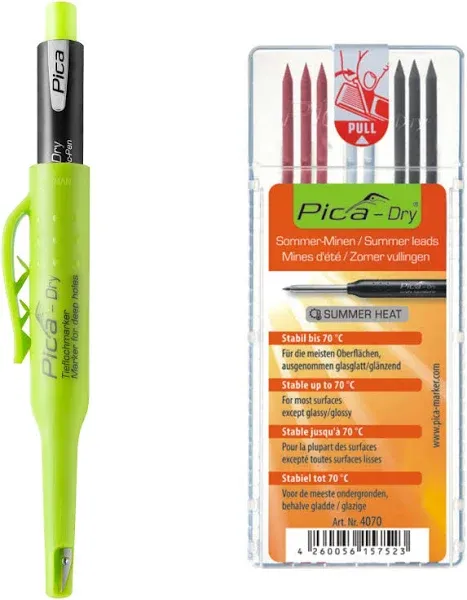 Pica Marker Dry Longlife Automatic Pen 3030 + 4070 Refill Set Summer Heat…