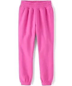 Girls Fleece Jogger Pants - Frappe