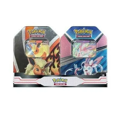 Pokemon TCG V Heroes Bundle Tins: Flareon + Sylveon  (BRAND NEW FACTORY SEALED)