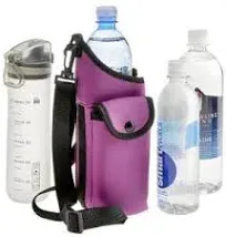 AquaPockets Water Bottle Holder - Insulating Neoprene Water Bottle Sling Bag ...