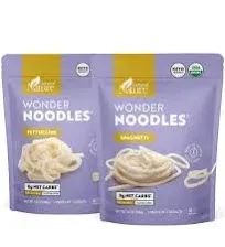 Wonder Noodles Variety Pack Organic Keto Pasta | Zero Carb Noodles | Kosher, Vegan - Friendly, No Sugar, No Fat | Ready to eat, Paleo Pasta | Includes 2 Packages of Spaghetti Pasta, 14 Oz Each