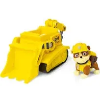 Paw Patrol, Vehículo Básico Sustentable Rubble, vehículo de Juguete con Figura de acción Coleccionable, Juguetes respetuosos con el Medio Ambiente para niños y niñas a Partir de 3 años