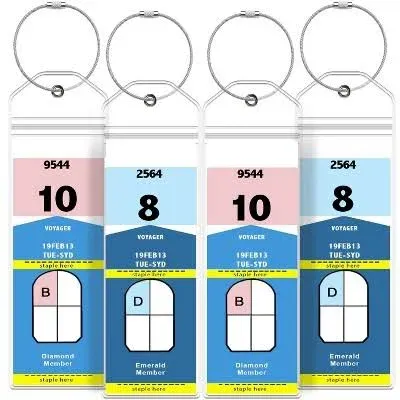 Greatshield Cruise Luggage Tag Holder Zip Seal & Steel Loops, Water Resistance PVC Pouch for Royal Caribbean and Celebrity Cruise Ship