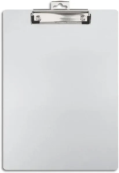 Staples Aluminum Clipboard Letter Size Silver