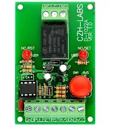 ELECTRONICS-SALON Panel Mount Momentary-Switch/Pulse- Signal Control Latching SPDT Relay