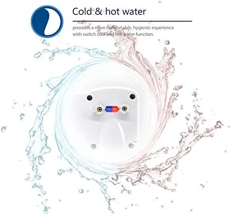 Self Cleaning Hot and Cold Water Bidet - Dual Nozzle (Male & Female) - Non-Electric Mechanical Bidet Toilet Attachment - with Temperature 12 Mo Warranty 30 Day Guarantee (BHCW01)