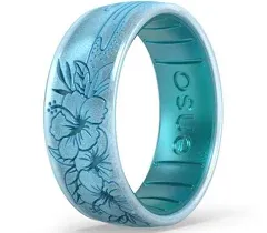 Enso Rings Etched Coastal Silicone Ring