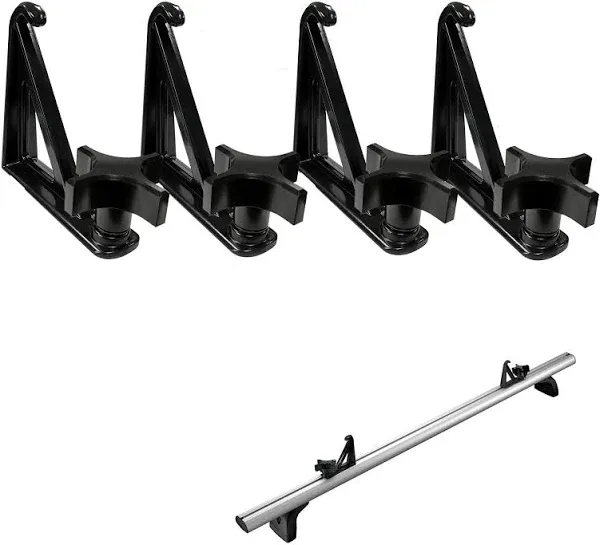 4 Sets Load Stops Kit Mount to Roof Rack Crossbar for Ladder Firewood Skis Kayak