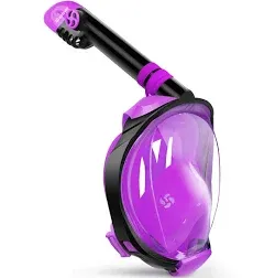 Greatever G2 Full Face Snorkel Mask with Latest Dry Large/ X-Large, Purple 