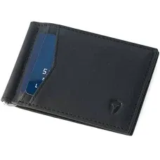 Bryker Hyde RFID Blocking Slim Minimalist ID Outside Front Pocket Wallet, Money Clip, 9 Slots, Leather