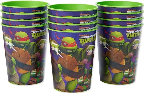 American Greetings Teenage Mutant Ninja Turtle (TMNT) Party Supplies, 16 oz. Reusable Plastic Party Cup (12-Count)