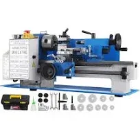 VEVOR Mini Metal Lathe 7"x12" Metalworking Machine Variable Speed 2250 RPM