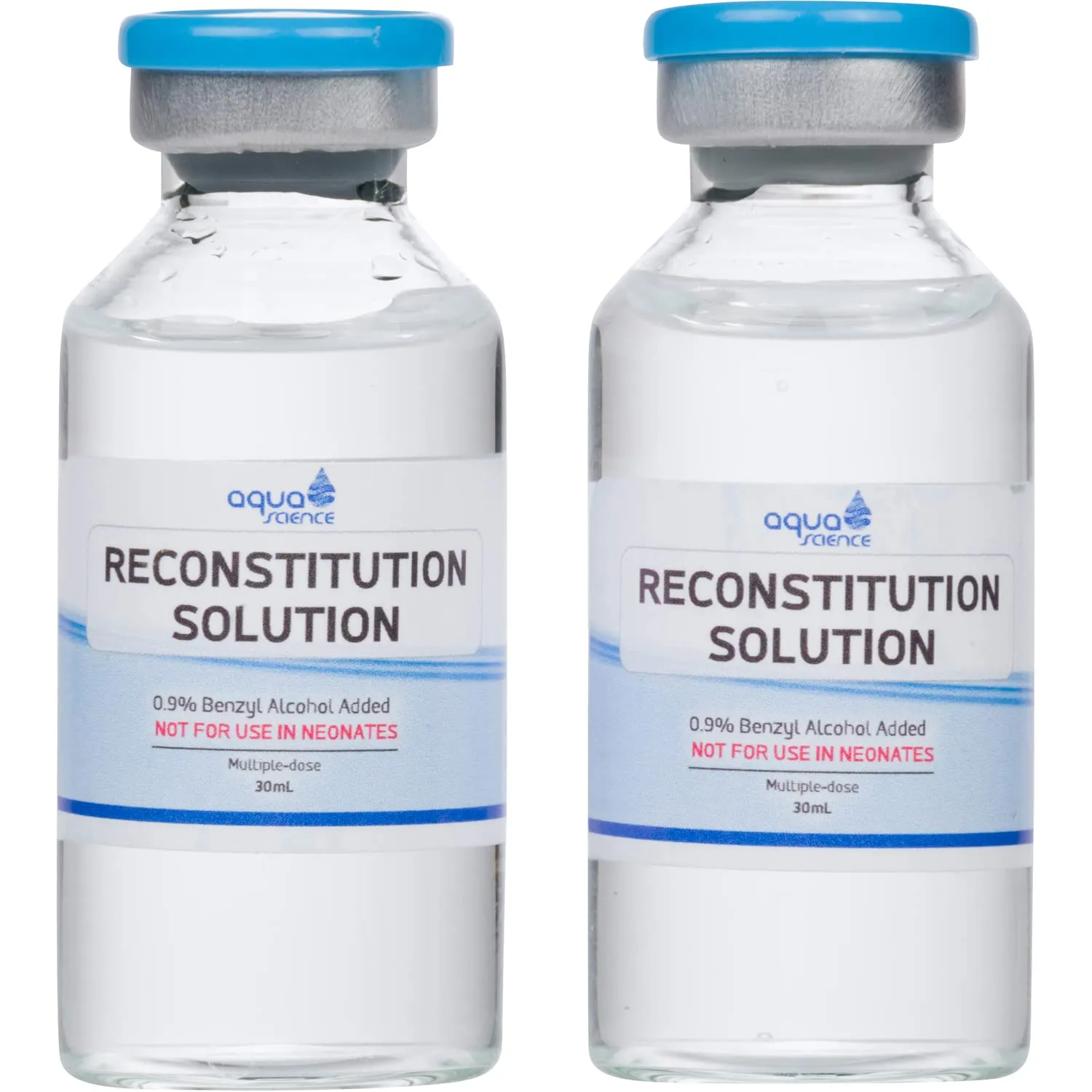 Reconstitution Solution 2-Pack - 30ml - Ultra Clean Solution in Premium Glass Vials | Made in USA