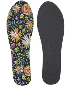 FLAT SOCKS FLORAL EMBROIDERY - WOMENS