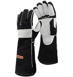 YESWELDER Heat and Fire Resistant Leather Forge MIG Welding Gloves