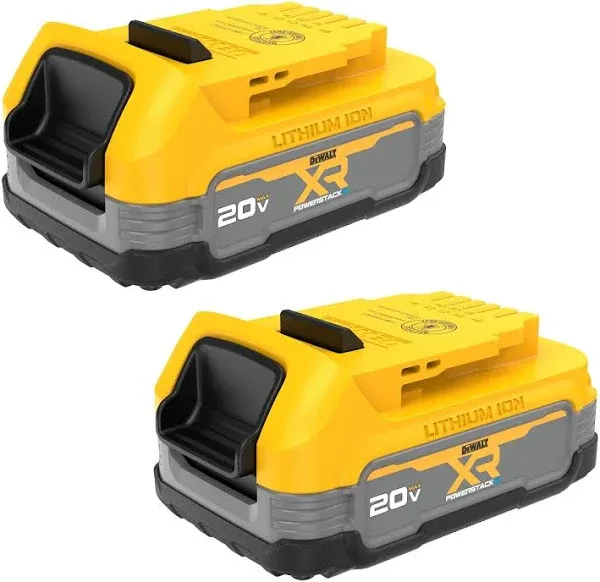 DeWalt POWERSTACK Battery 20V Lithium Ion Pack of 2