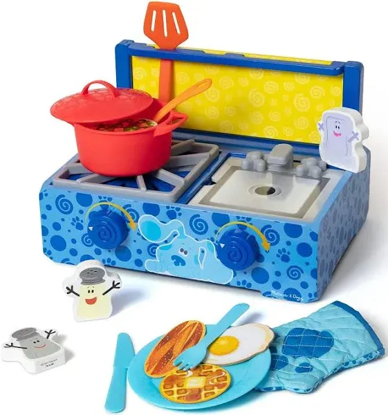 Melissa & Doug Blue's Clues & You! Wooden Cooking Play Set (42 Pieces)