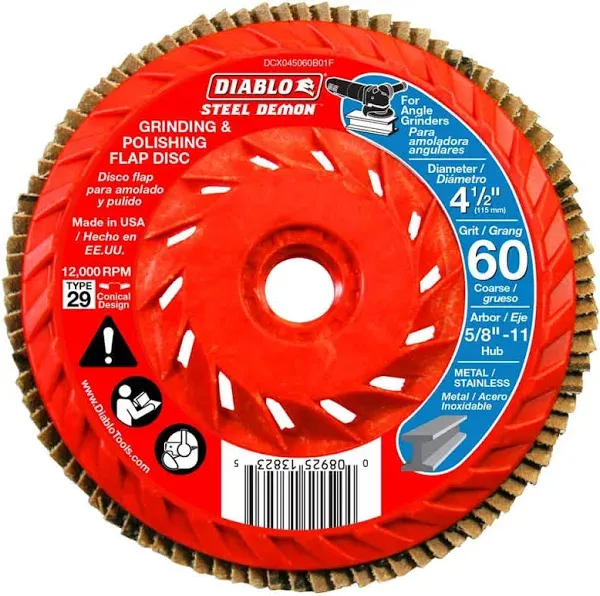 Diablo 4-1/2 in. Steel Demon Flap Disc with Speed Hub