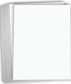 Thick White Cardstock Paper 8 1/2 x 11" 65 lb Cover Card Stock 50 Pack