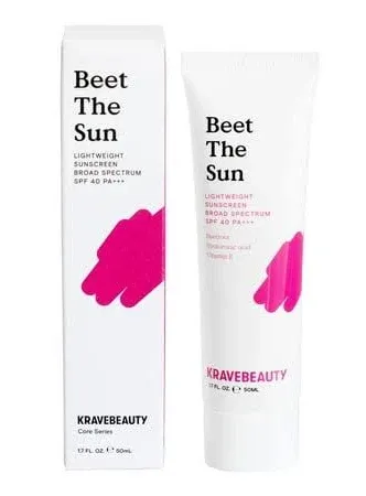 KraveBeauty Beet The Sun SPF 40 PA+++ Broad Spectrum Daily Non-Greasy Lightweight Chemical Sunscreen