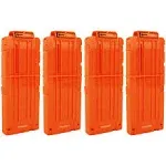 OIMIO Bullet Clips, 4 Pack 12 Darts Quick Reload Clips Magazine Clips for Nerf N Strike Elite Blaster(orange)