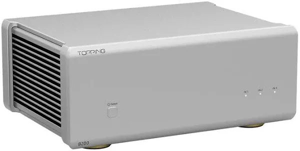 Topping B200 Mono Pure Power Amplifier - 200W Ouput 3 x XLR/TRS Balanced Input 2 Gain NFCA Discrete Amplifier 12V Trigger (Black)