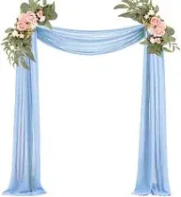 Lavender Wedding Arch Draping Fabric 29" X 20FT Chiffon Fabric Sheer Drapes for Wedding Ceremony Arbor Party Handrail Stairs Swag Fabric Decoration | Lavender Tulle Fabric 1 Panel