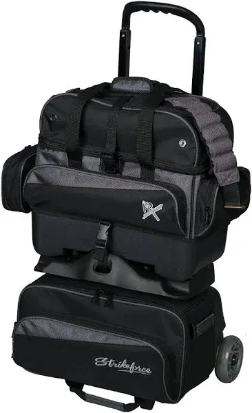 KR Strikeforce Konvoy 4 Ball Roller Black Carbon Bowling Bag