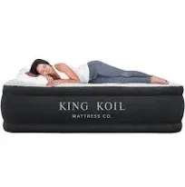 King Koil Luxury Air Mattress with Built-in High Speed Pump for Camping Home Guests