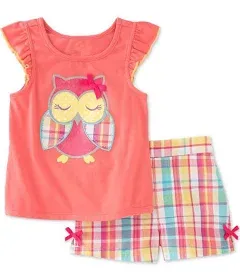 Bumeex Toddler Girls Cotton Top and Shorts Outfit