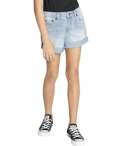 Levi&#039;s Girls&#039; Medium Wash Mid Rise Cuffed Denim Shorts Blue 10 REG