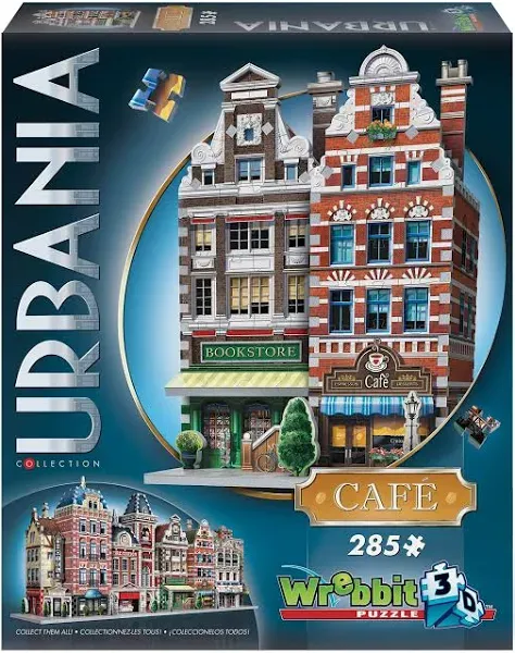 3D URBANIA CAFE 3D Jigsaw Puzzle 285 Pieces (W3D-0503) WREBBIT. Sealed Box