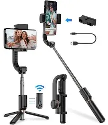 Gimbal Stabilizer For Smartphone, 360° Rotation Auto Balance Small Portable H...