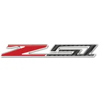 Corvette C7 Z51 Badge/Emblem - Domed - Carbon Fiber Look w/Chrome Trim