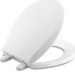 KOHLER K-7316-0 Quick Release Round Front Toilet Seat, White