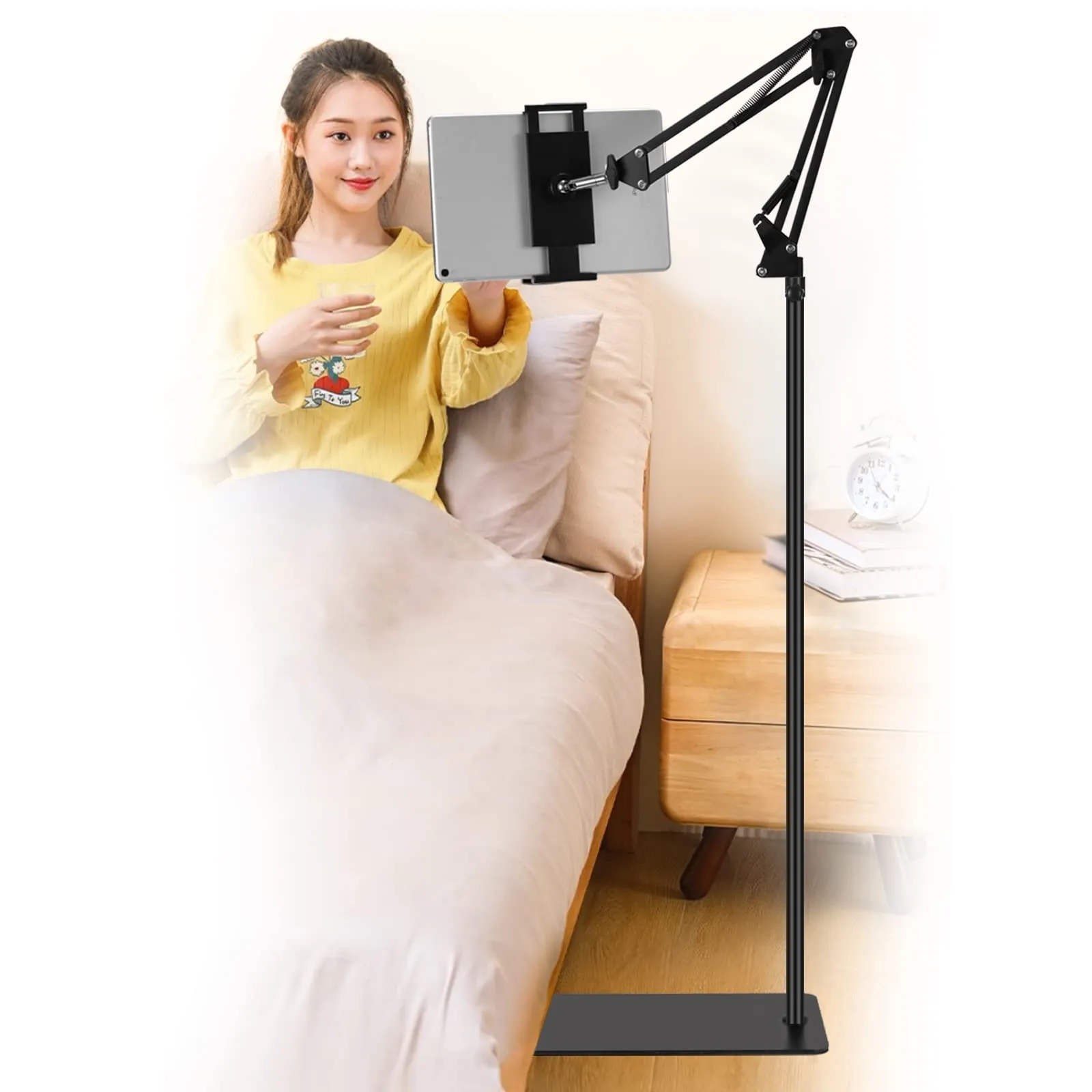 SAMHOUSING Adjustable Universal 360-Degree Rotatable Tablet Floor Stand