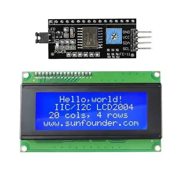 Blue Display IIC/I2C/TWI/SP<wbr/>​​I Serial Interface2004 20X4 Character LCD Module