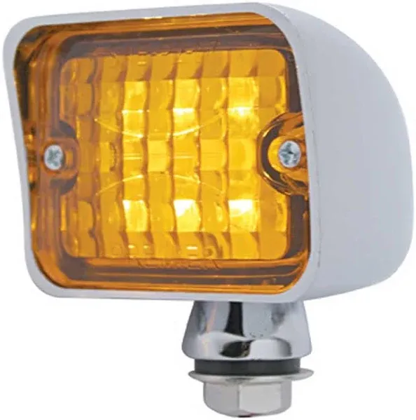 United Pacific 6 LED Large Rod Light - Amber LED/Amber Lens, (39196)