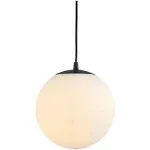 Jonathan Y Bleecker Metal/Glass Globe LED Pendant - White